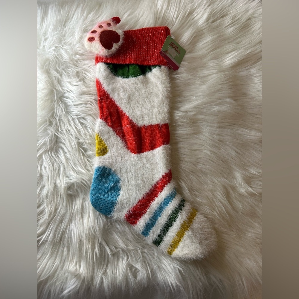 🩷5/$10 Colorful Fuzzy Pet Christmas Stocking